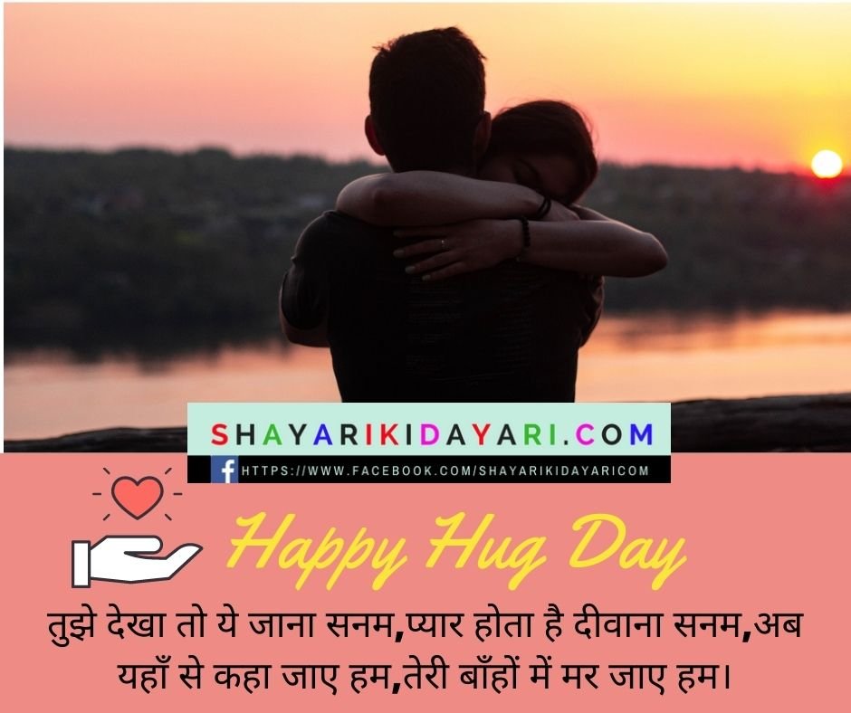 Happy Hug Day Shayari in Hindi