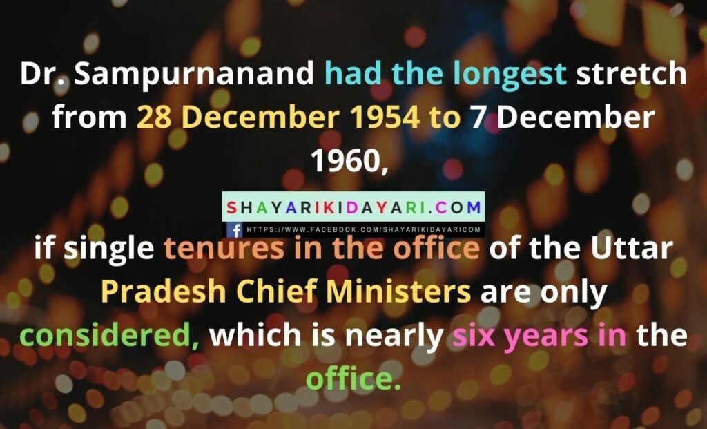 Dr Sampurnanand Jayanti Shayari in Hindi