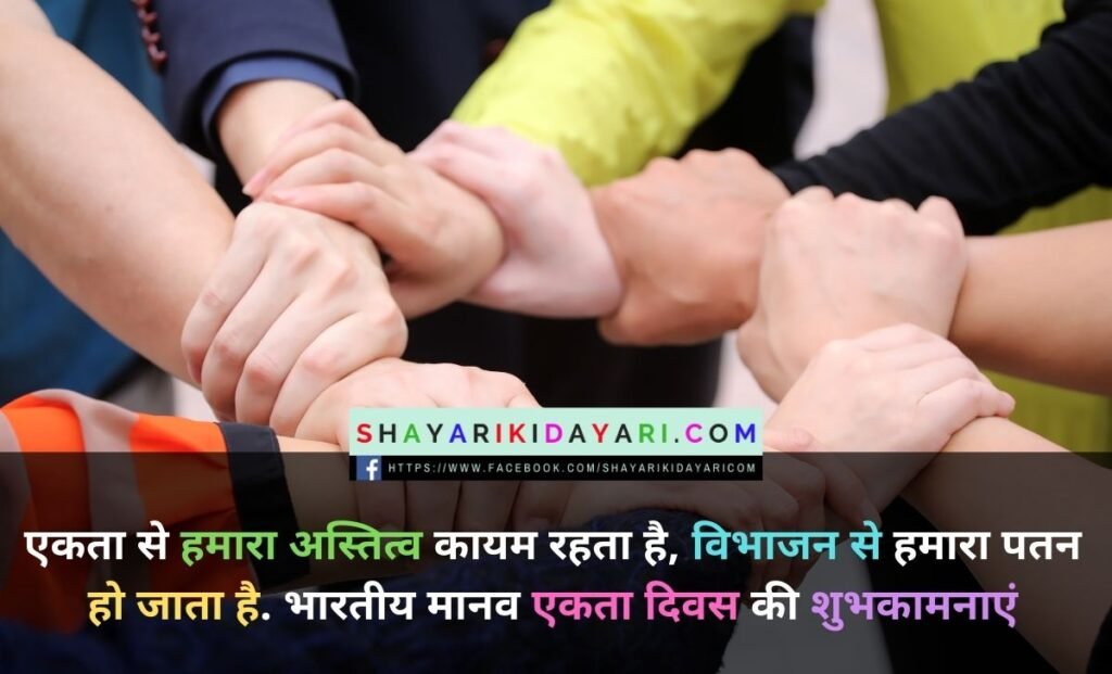 Manav Ekta Divas Shayari in Hindi